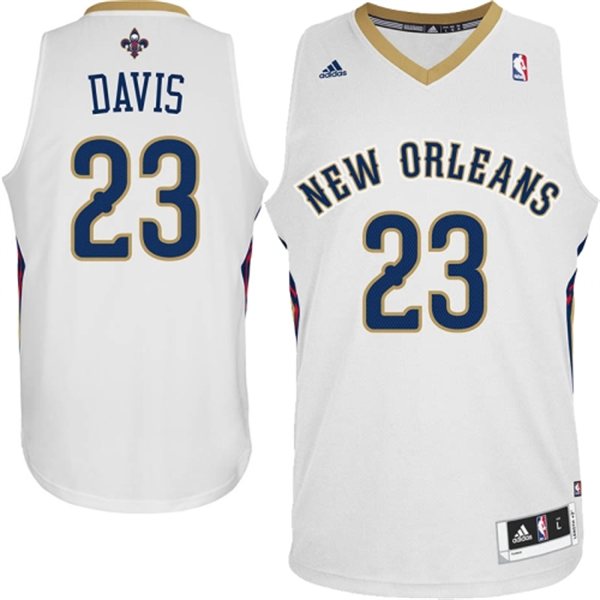 Men's  NBA New Orleans Pelicans #23 Anthony Davis White Jersey